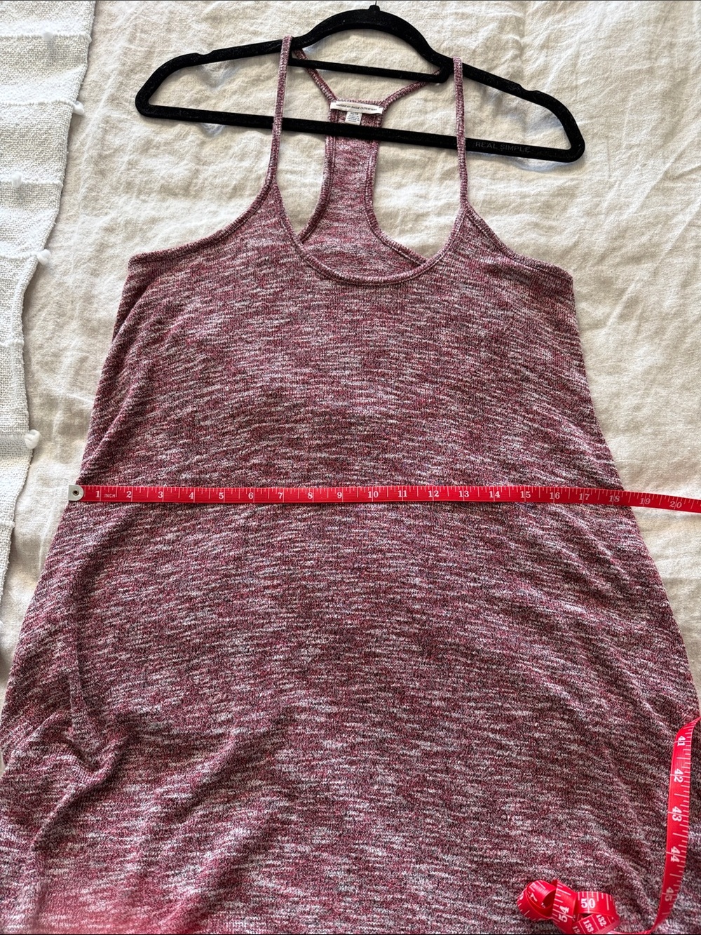 Sleeveless Marled Raspberry Racerback Tunic Dress - Picture 8 of 9